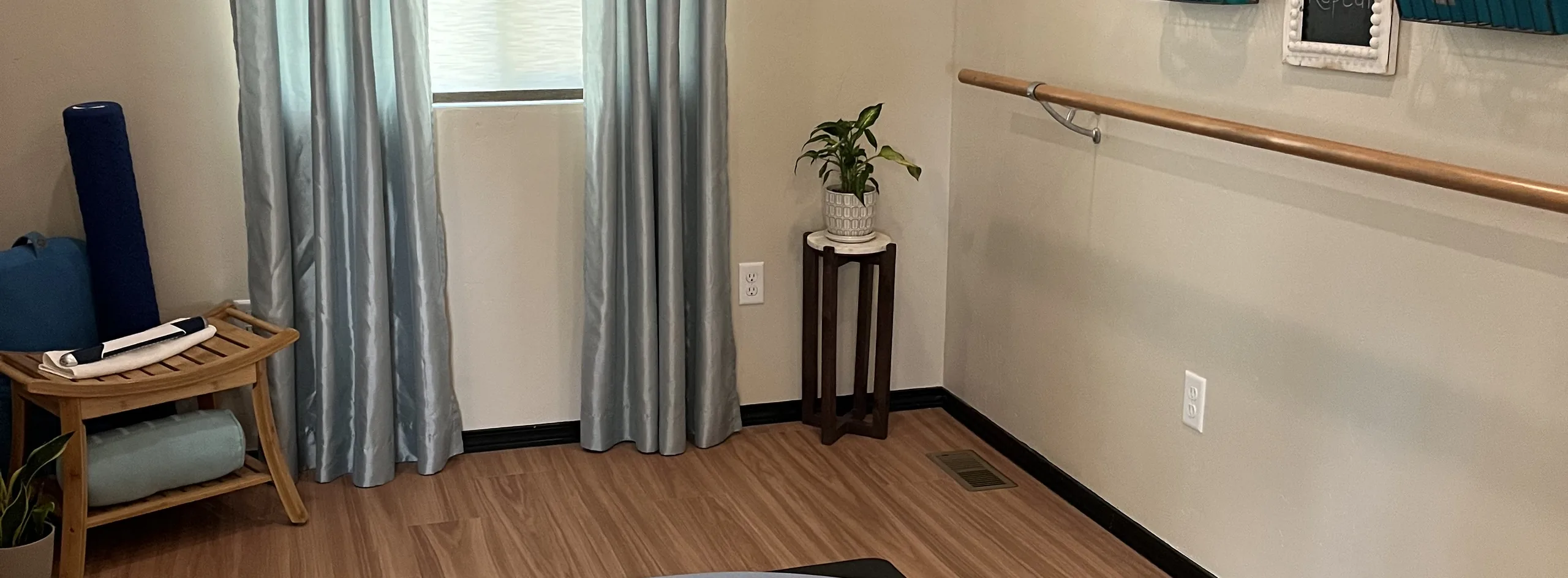 The barre and movement room at Frenchtown Wellness Studio